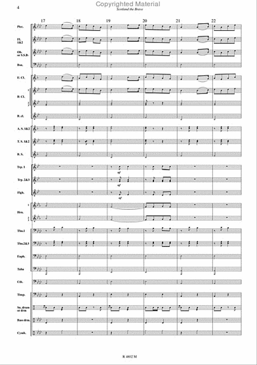 Scotland The Brave Concert Band scores gallery preview page 5