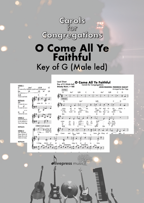 O Come All Ye Faithful – Band Charts (Key of G, Male led)