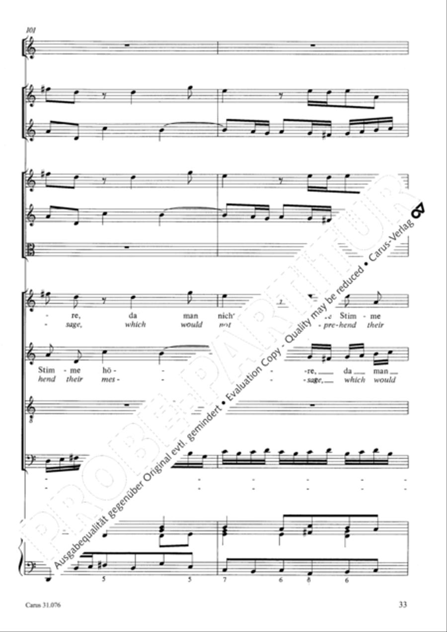 The heavens are telling the Father's glory (Die Himmel erzahlen die Ehre Gottes) 4-Part scores gallery preview page 34