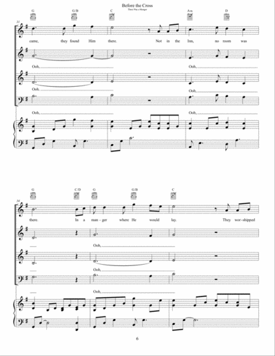 Before The Cross There Was A Manger 4-Part scores gallery preview page 6