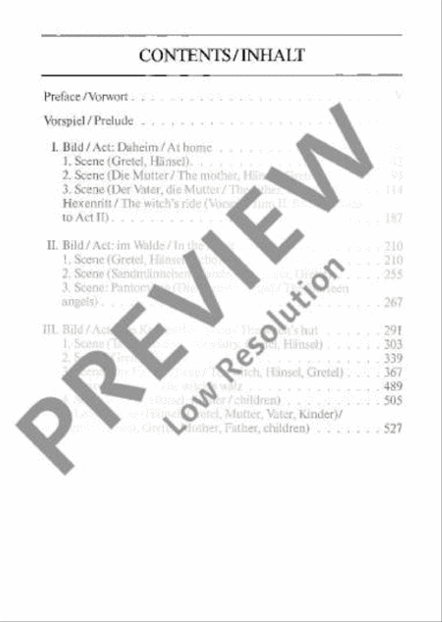 Hänsel und Gretel Miniature Score scores gallery preview page 4