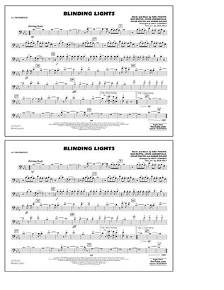 Book cover for Blinding Lights (arr. Matt Conaway) - 1st Trombone
