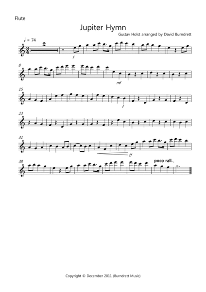 Jupiter Hymn for Wind Quartet image number null