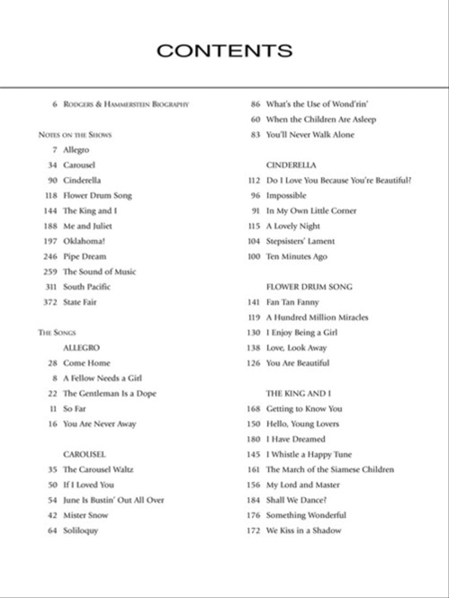 The Rodgers & Hammerstein Collection Piano, Vocal, Guitar scores gallery preview page 2