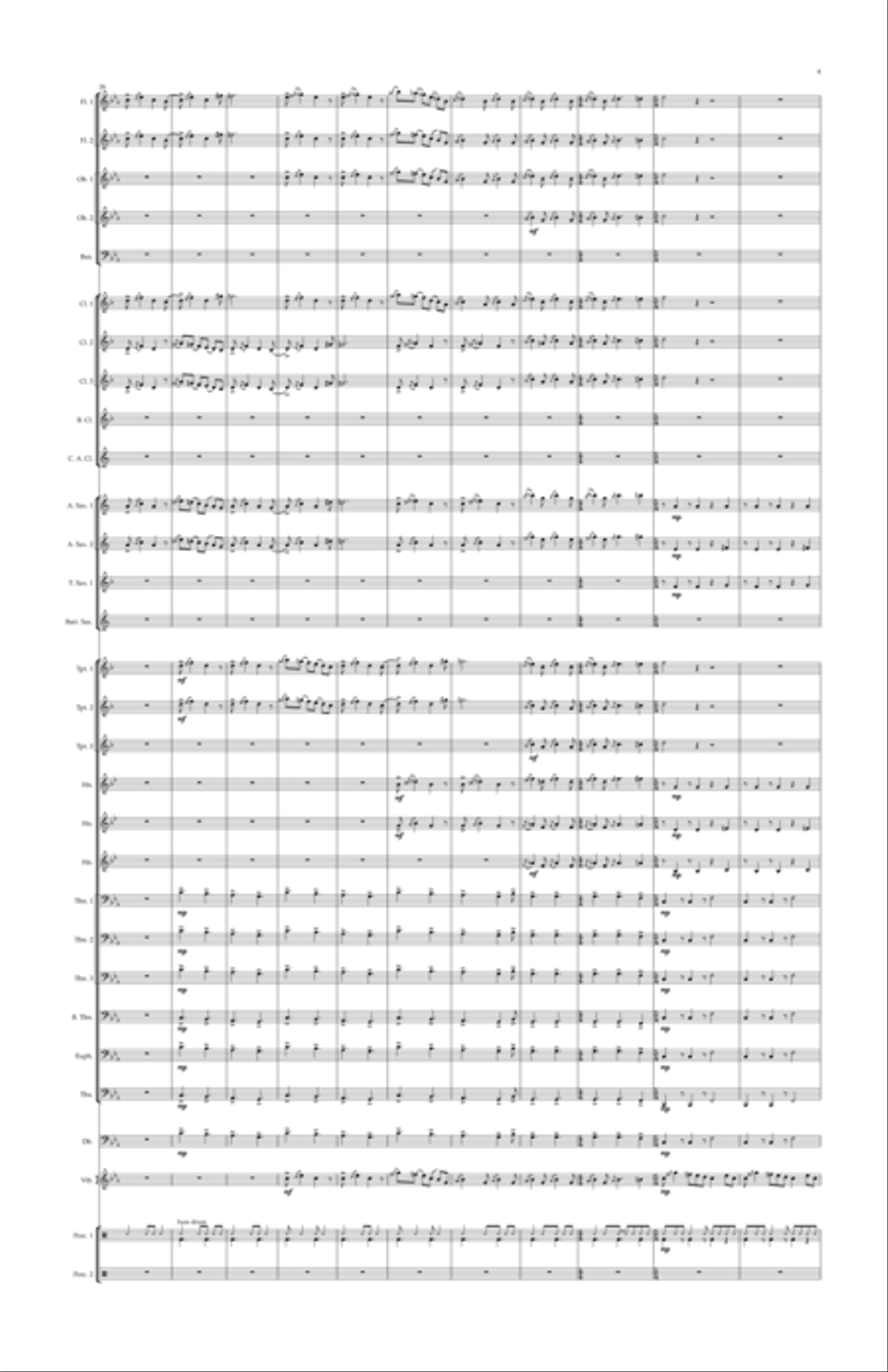 The Rona Blues Concert Band scores gallery preview page 5