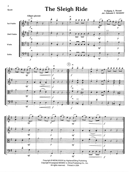Highland/Etling String Quartet Series: Set 3: Score