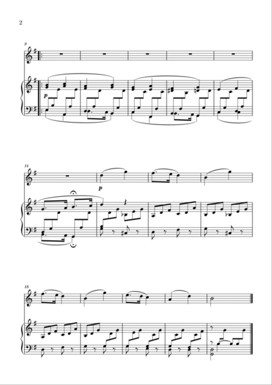 Kinderszenen Op 15 No. 1 for Flute and Piano by Robert