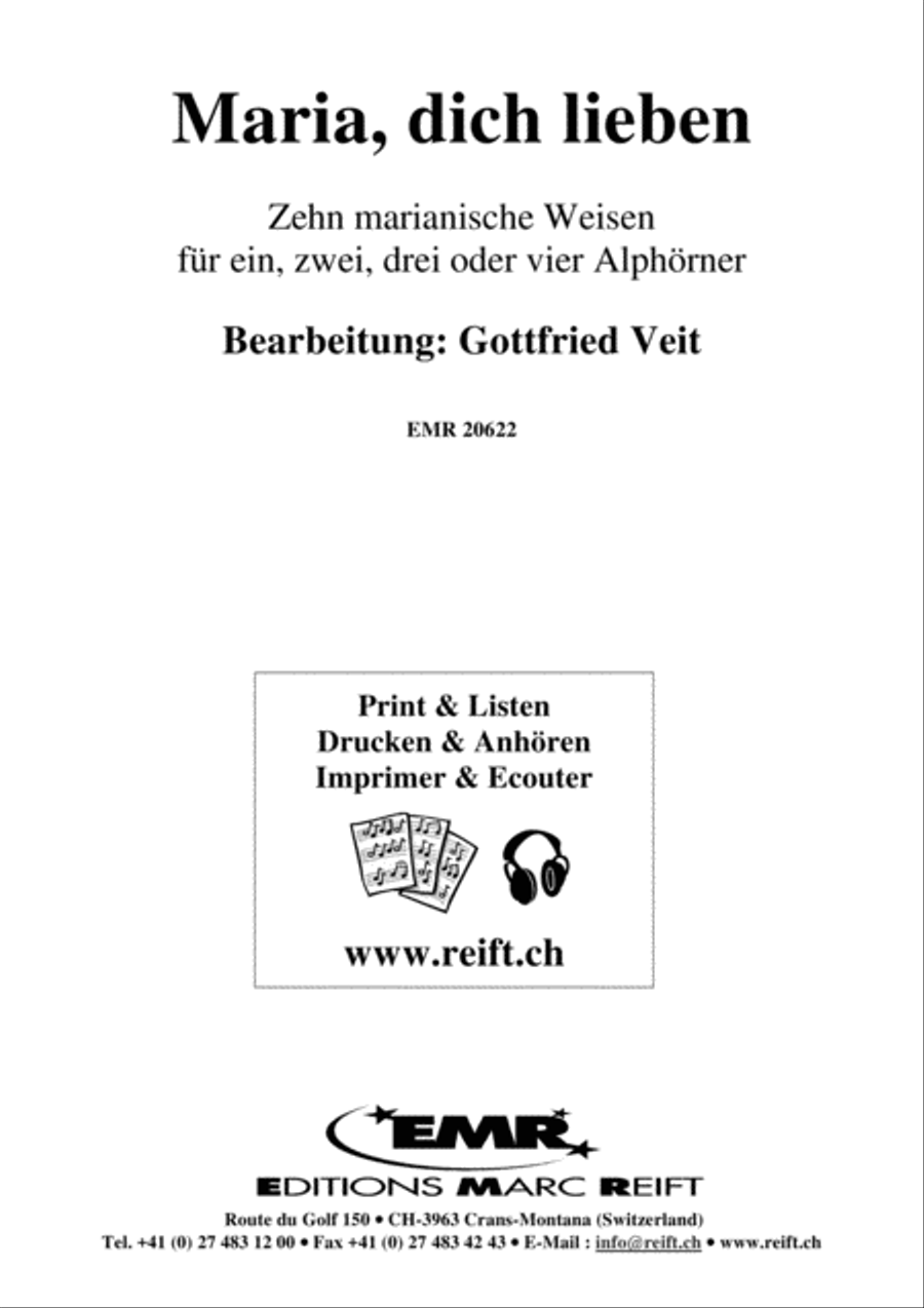 Maria, Dich Lieben Alphorn scores gallery preview page 2