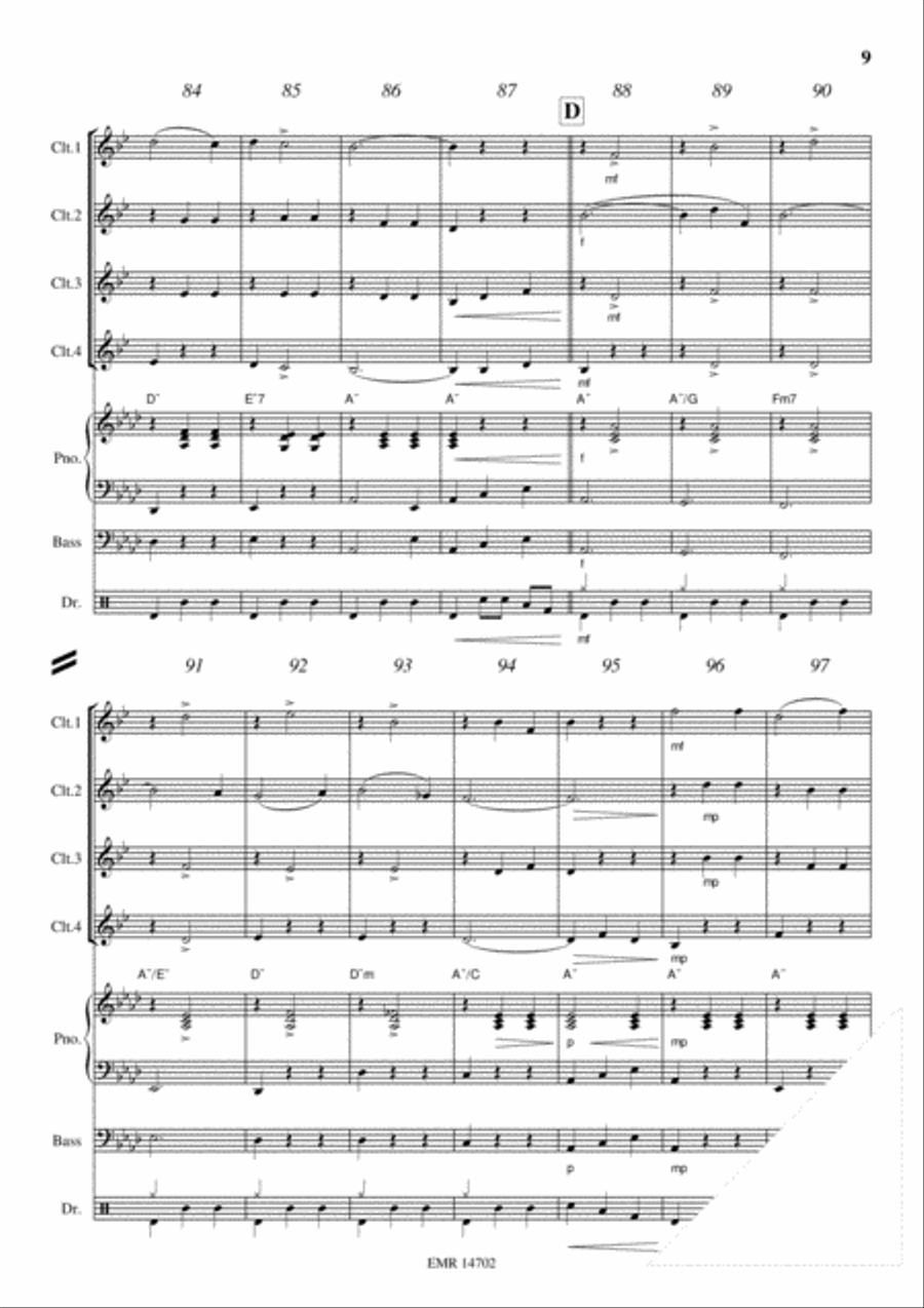 Camptown Races Clarinet scores gallery preview page 9