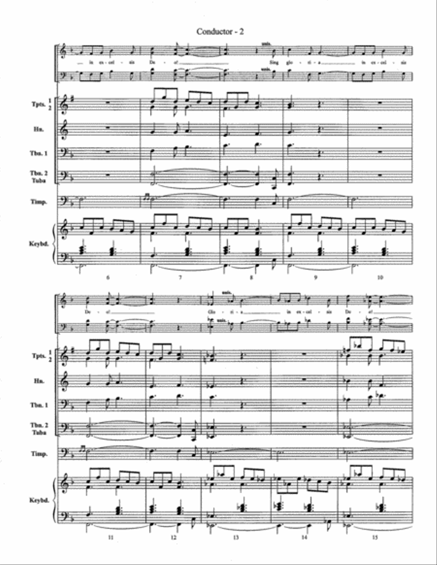 Glory to the Newborn King! Horn scores gallery preview page 3