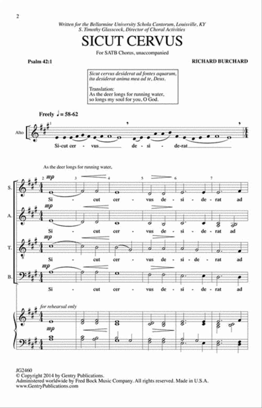 Sicut Cervus 4-Part scores gallery preview page 2
