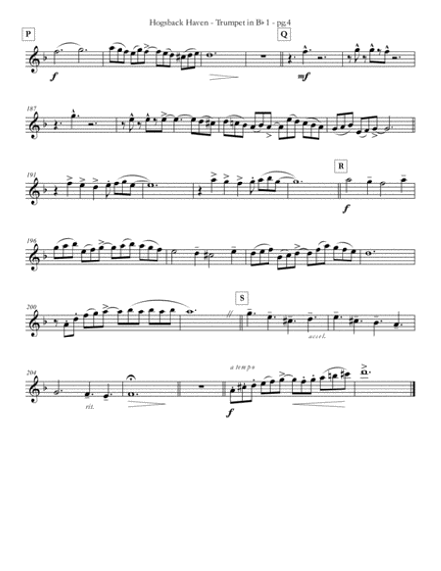 Hogsback Haven for Trumpet Quartet by Eddie Lewis Brass Ensemble scores gallery preview page 5