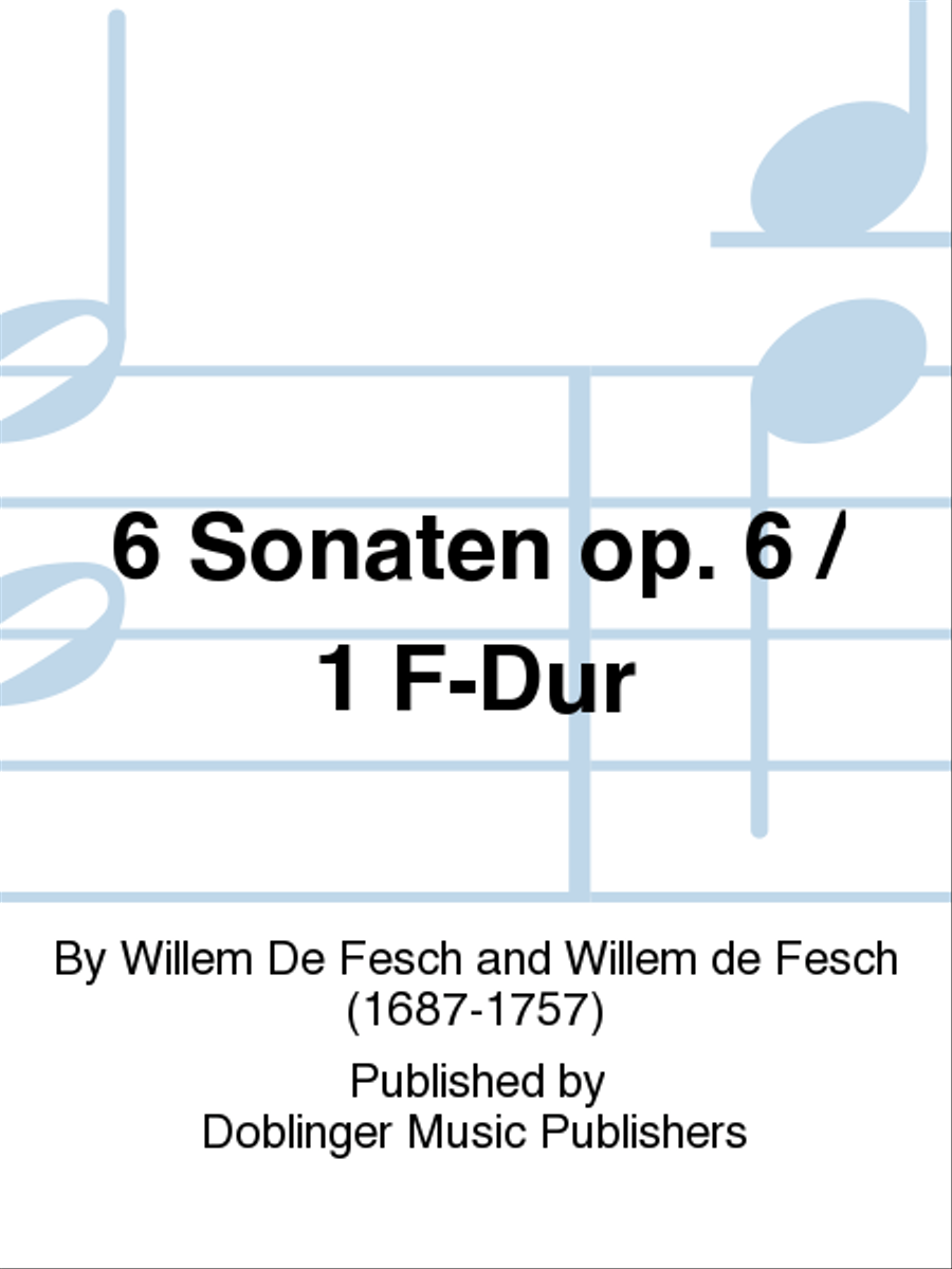 6 Sonaten op. 6 / 1 F-Dur Flute scores gallery preview page 1