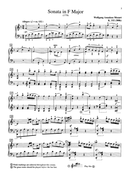 Sonata in F Major, K. 332