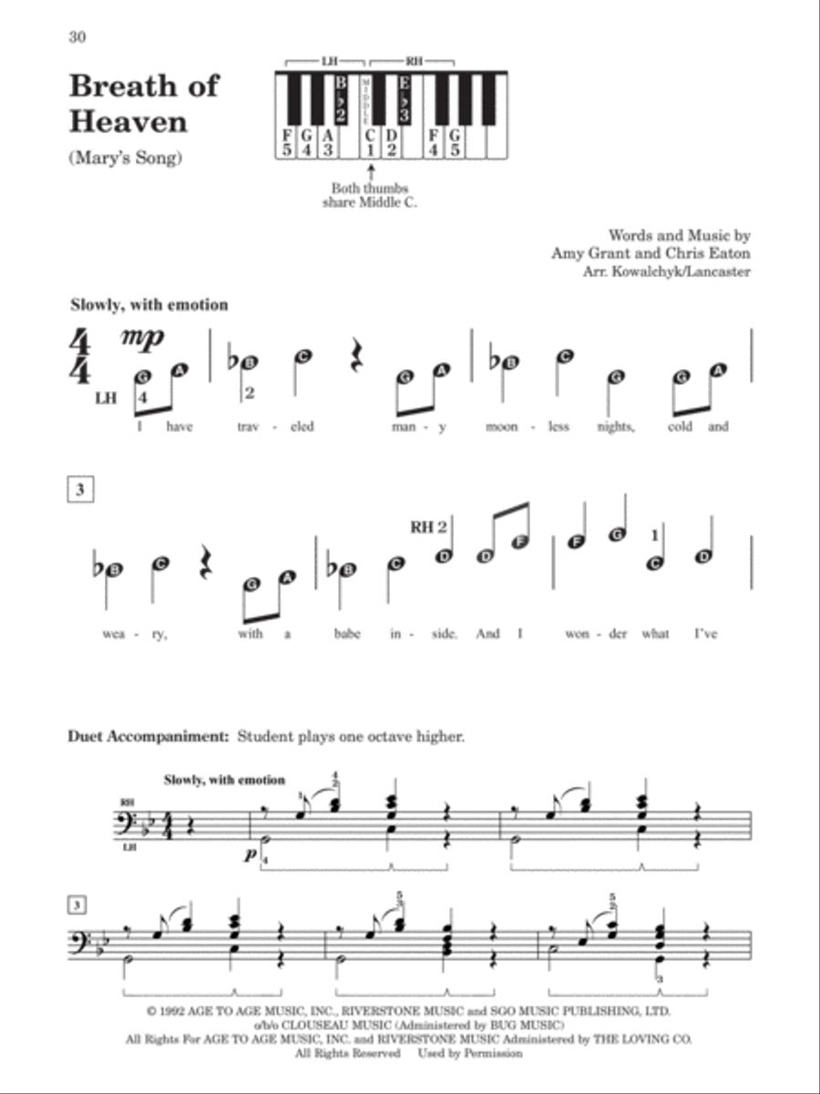 Pre-Reading & First Book of Christmas Praise (Value Pack) Easy Piano scores gallery preview page 5