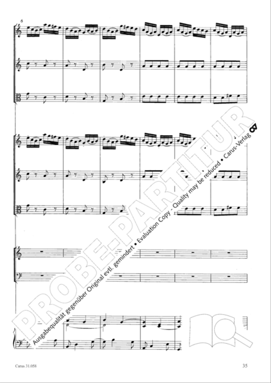 O God, what glut of care and pain (Ach Gott, wie manches Herzeleid) Orchestra scores gallery preview page 36