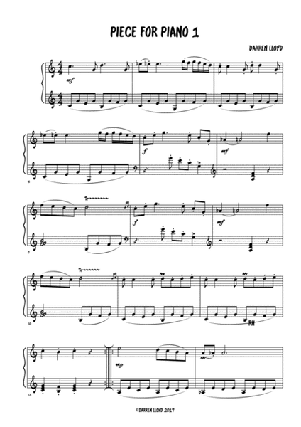 Piece for Piano number 1 image number null
