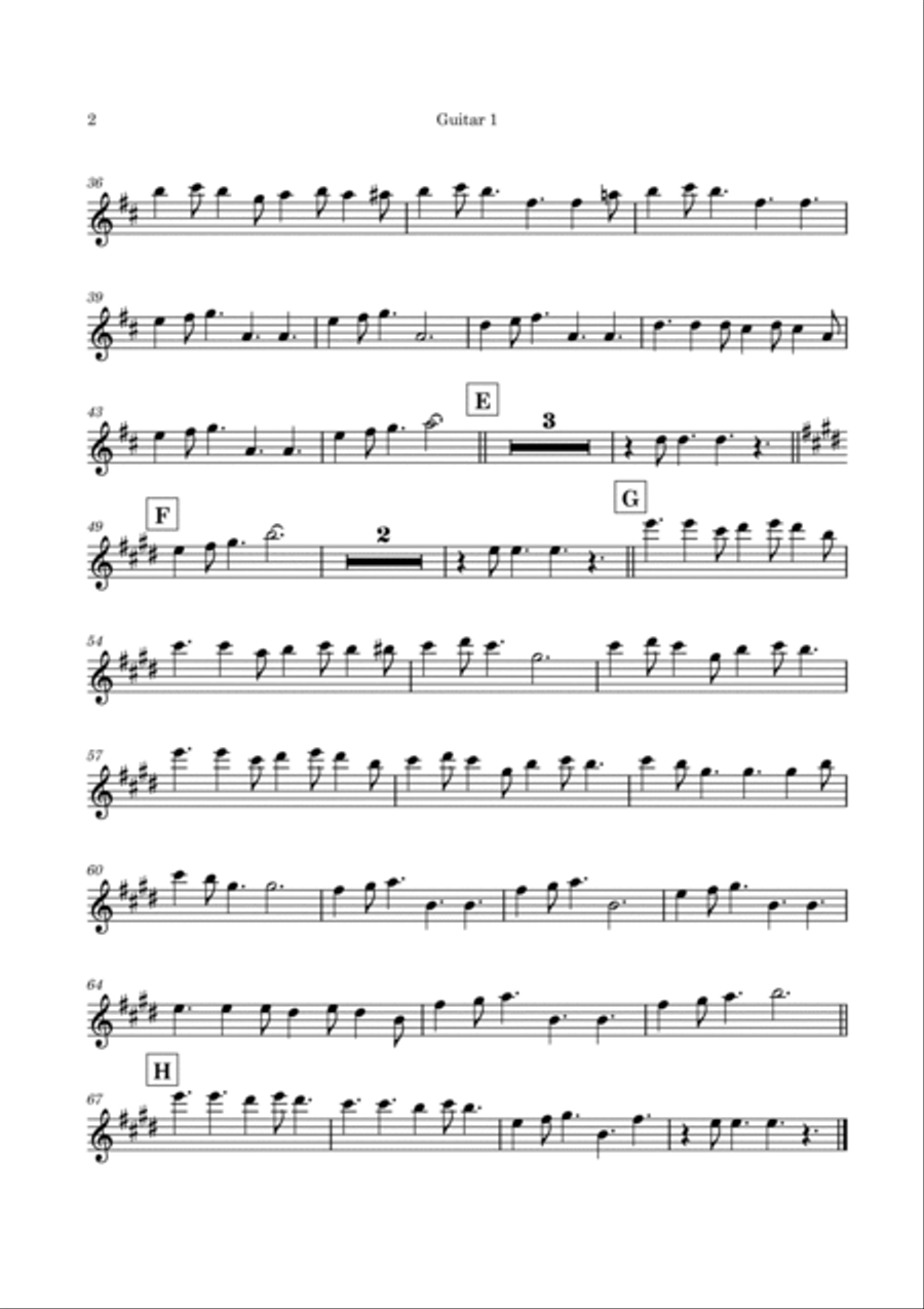 Old Ned (theme From Steptoe And Son) Guitar Ensemble scores gallery preview page 5