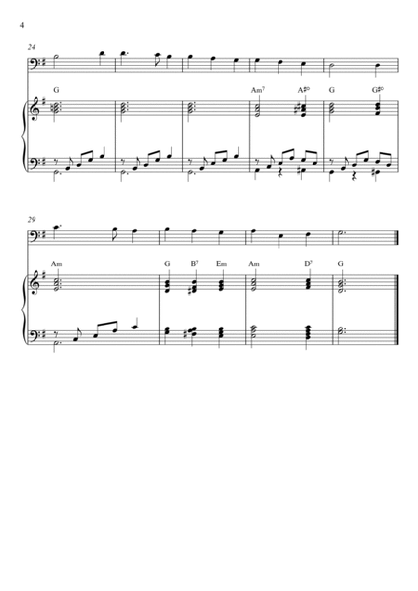 Traditional - Away In a Manger (Piano and Trombone) with chords image number null