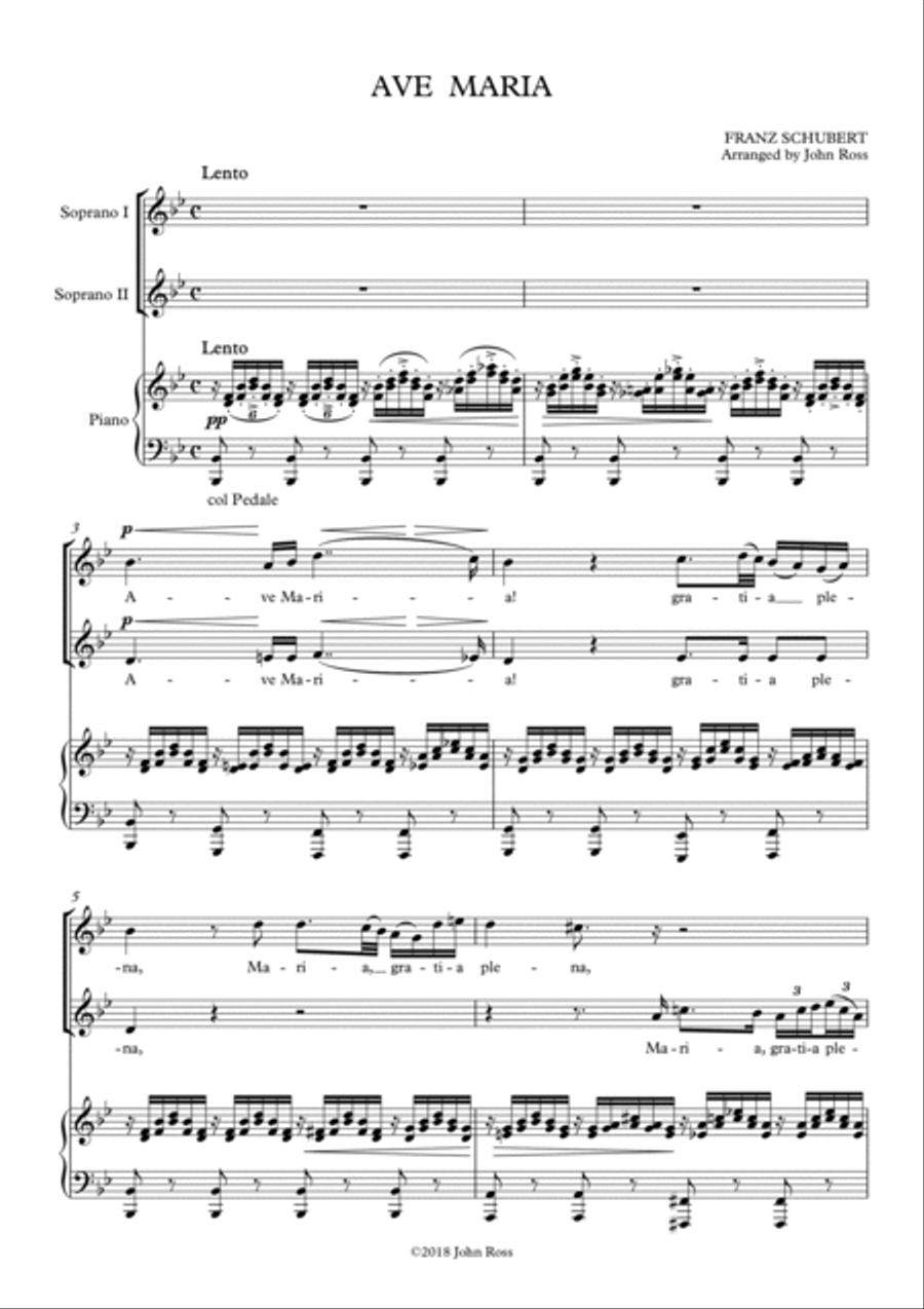 Ave Maria (Schubert) (Vocal duet) Piano scores gallery preview page 2
