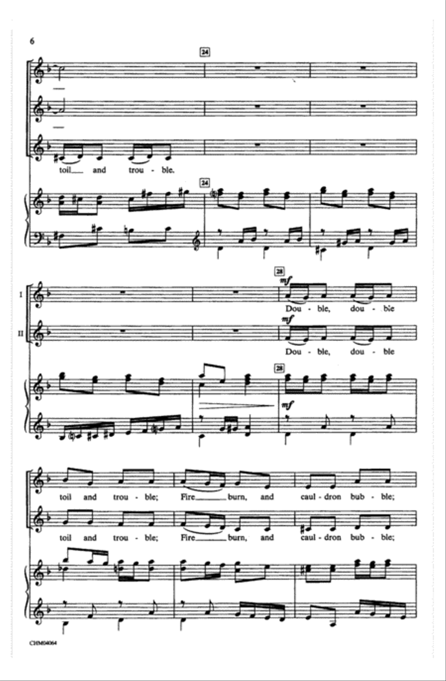 Double Trouble (from Harry Potter and the Prisoner of Azkaban) Choir scores gallery preview page 4