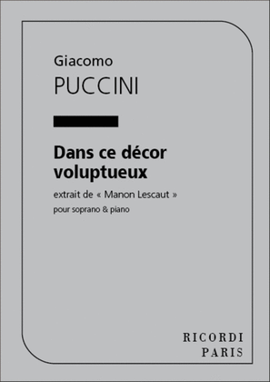 Book cover for Manon Lescaut Dans Ce Decor...Chant Et Piano