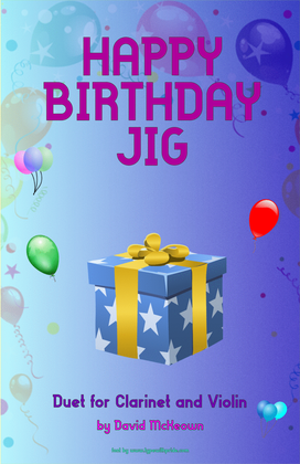 Book cover for Happy Birthday Jig, for Clarinet and Violin Duet