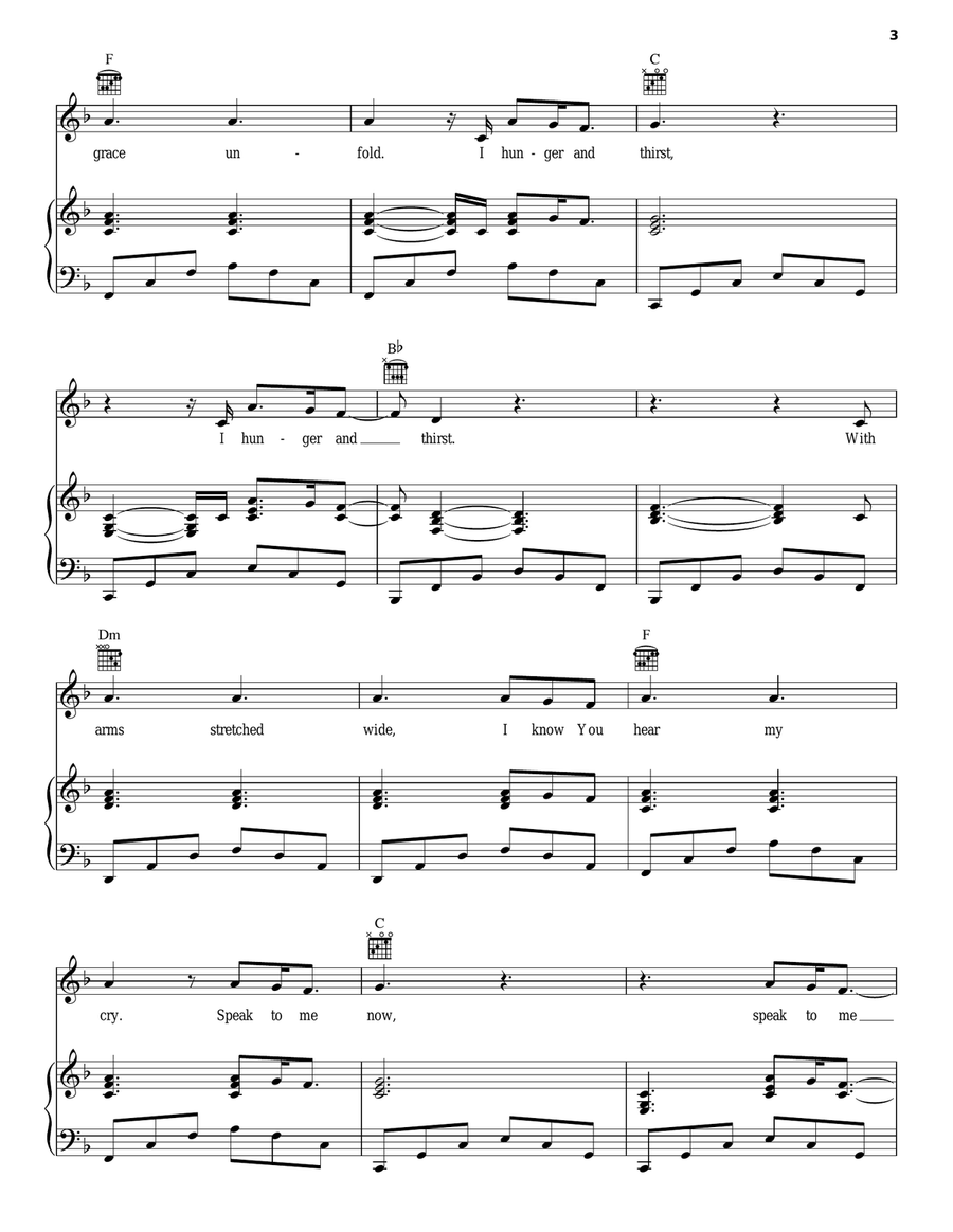 I Surrender Piano, Vocal, Guitar scores gallery preview page 3