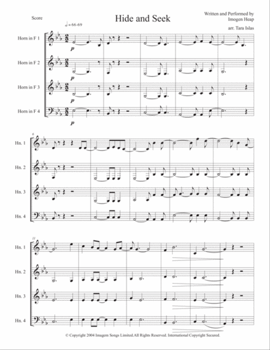 Hide And Seek Brass Quartet scores gallery preview page 2
