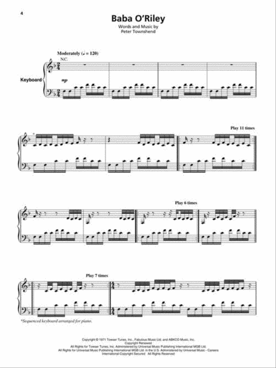 Rock Hits Piano scores gallery preview page 5