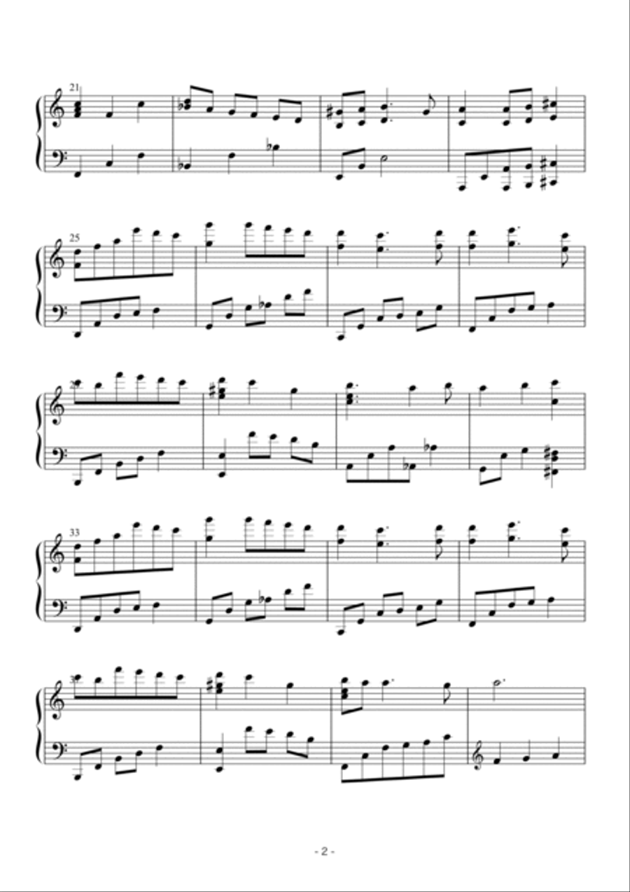 Nameless Flower Easy Piano scores gallery preview page 2
