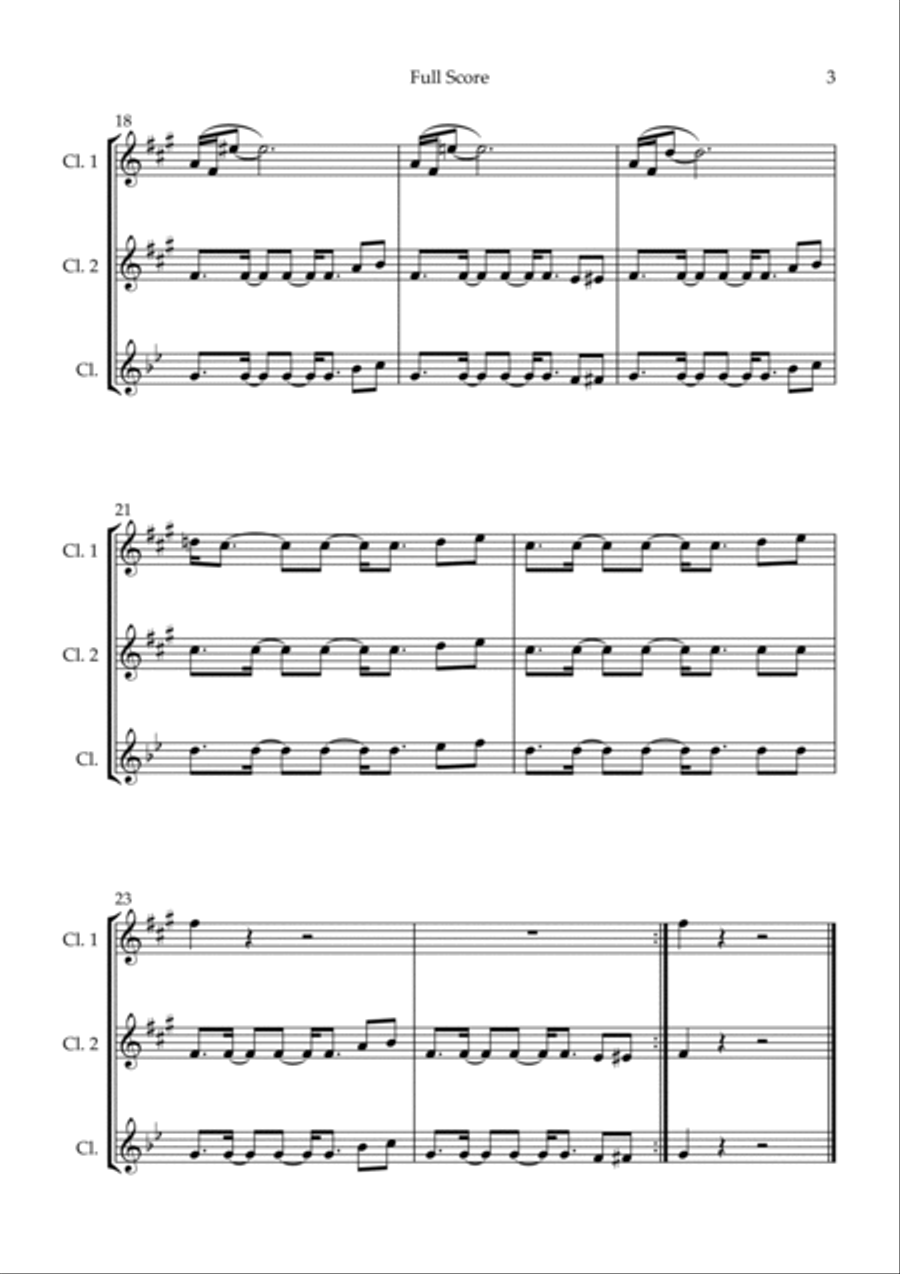 Mission: Impossible Theme Clarinet Trio scores gallery preview page 3