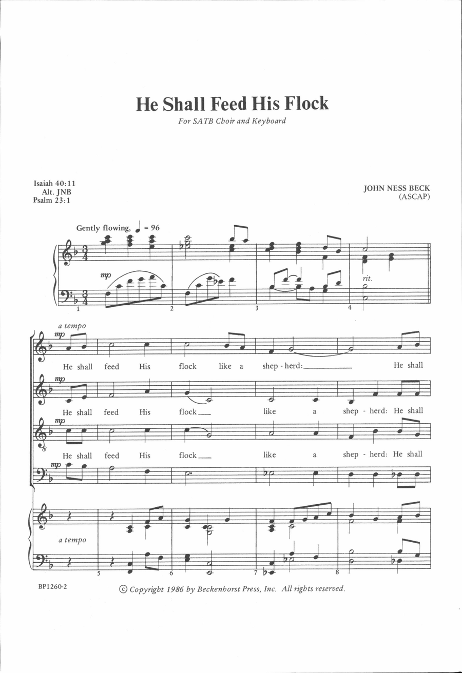 He Shall Feed His Flock He Shall Feed His Flock 4-Part scores gallery preview page 2