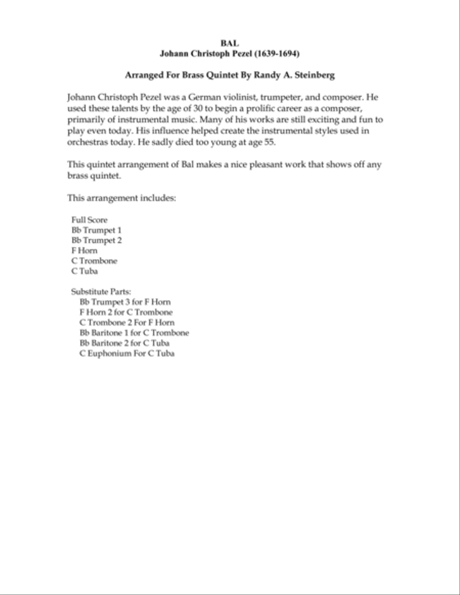 Bal - Pezel Brass Ensemble scores gallery preview page 3