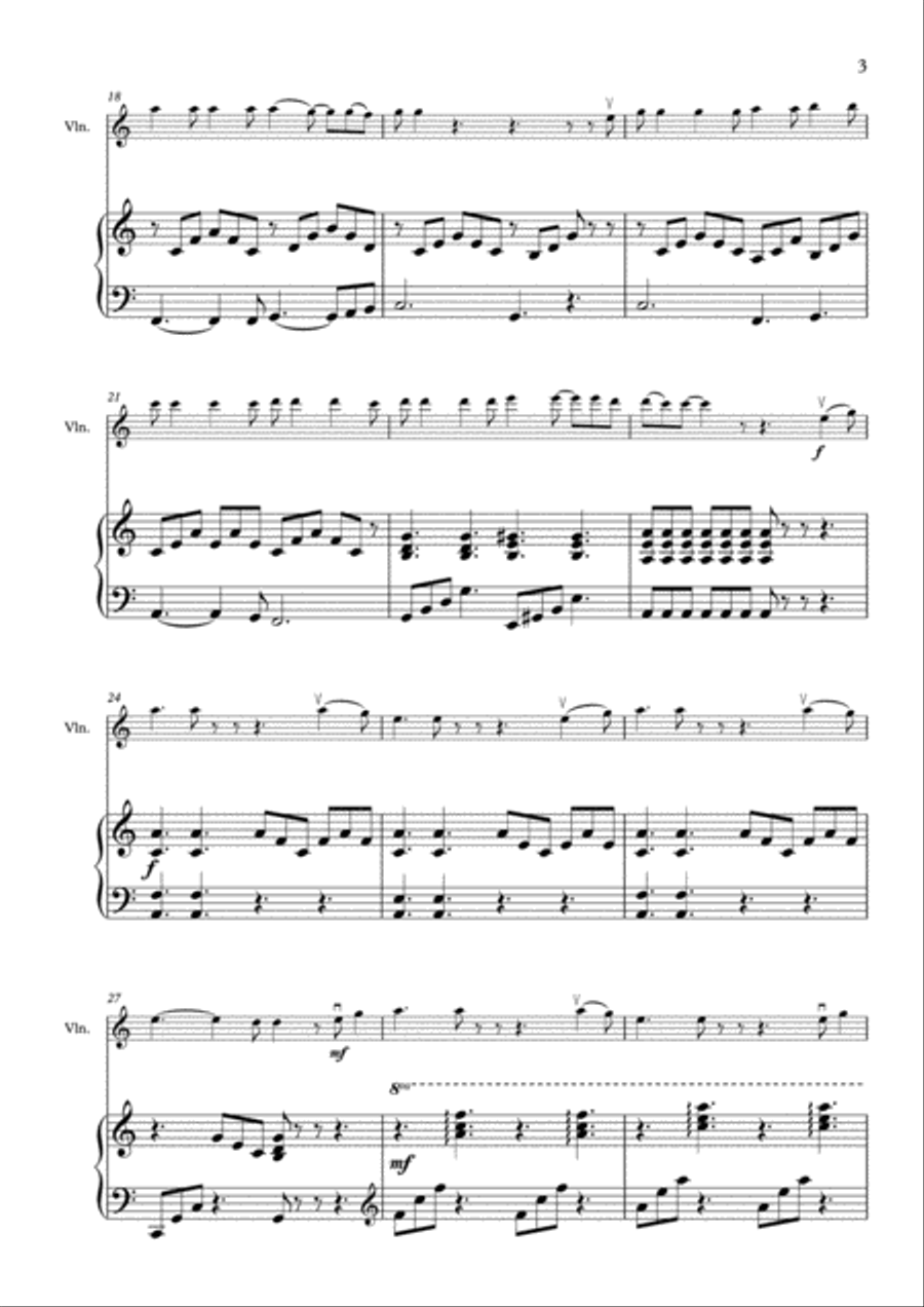 Hallelujah Hallelujah Violin Solo scores gallery preview page 3