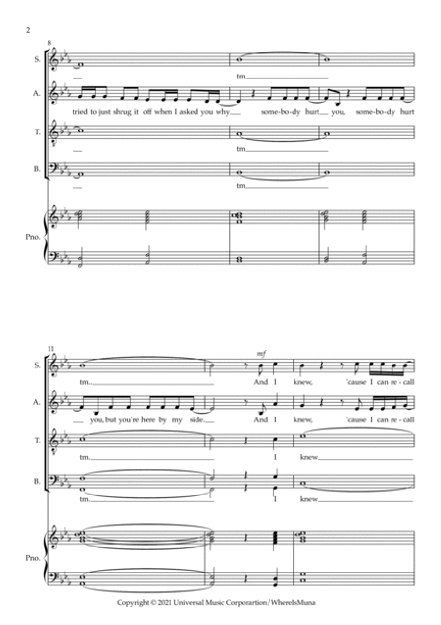 I Know A Place 4-Part scores gallery preview page 2