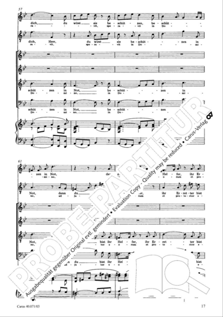 Psalm 115 (Der 115. Psalm) SSAATTBB scores gallery preview page 24