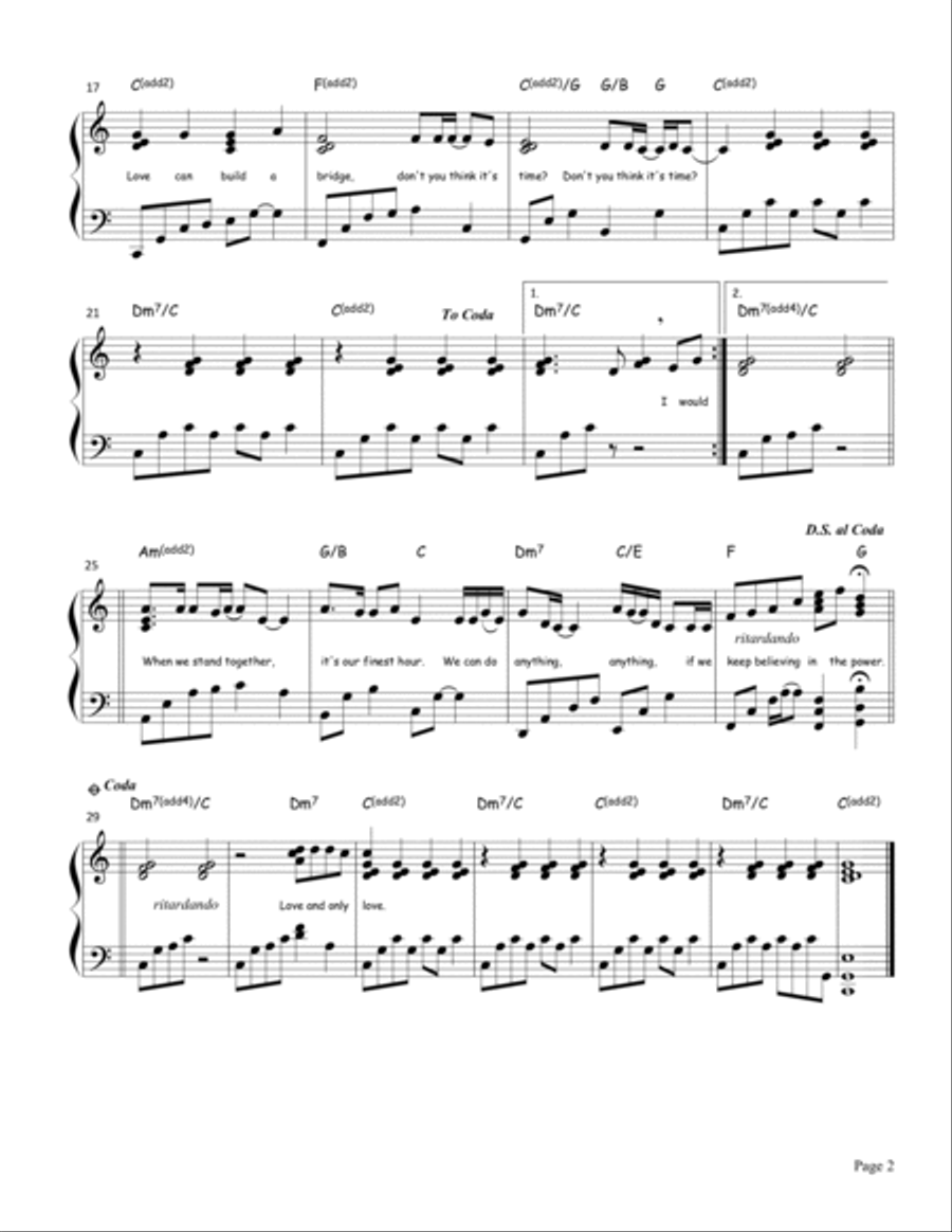 Love Can Build A Bridge Harp scores gallery preview page 2