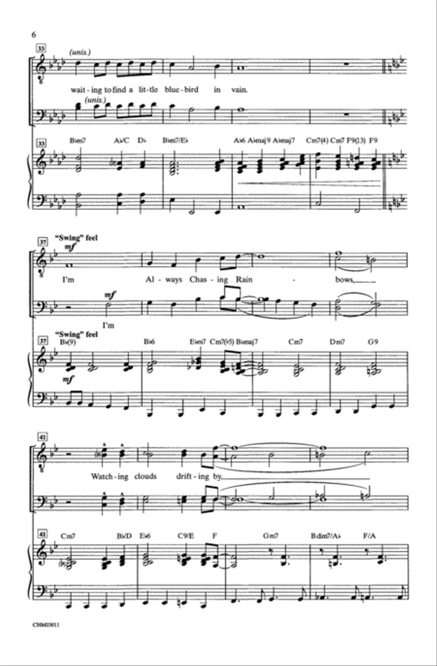 I'm Always Chasing Rainbows Choir scores gallery preview page 4