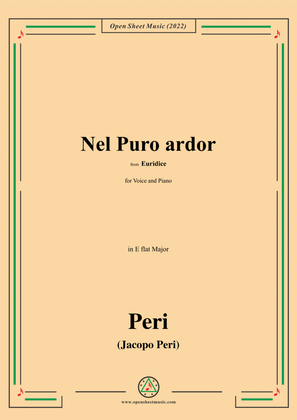 Book cover for Peri-Nel Puro ardor,from Euridice,in E flat Major,for Voice and Piano