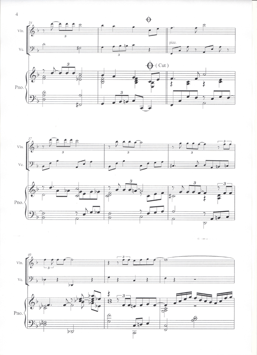 What A Wonderful World Piano Trio scores gallery preview page 4