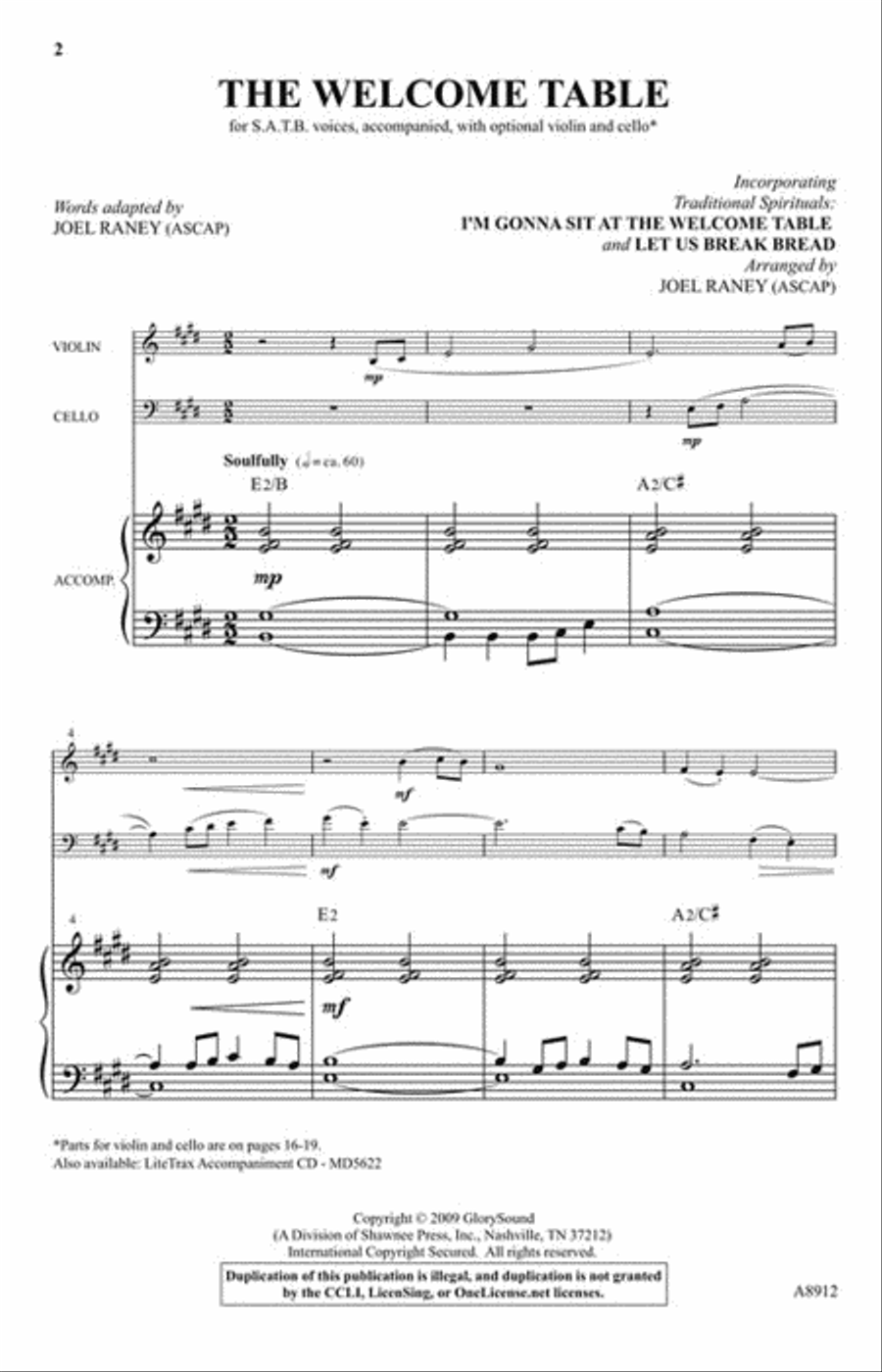 The Welcome Table 4-Part scores gallery preview page 2