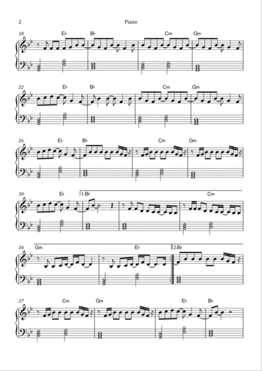 Roar Piano Solo scores gallery preview page 2