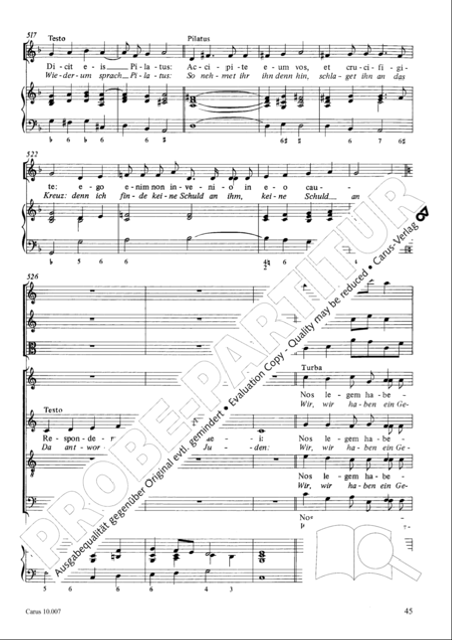 St. John Passion (Johannes-Passion) TB scores gallery preview page 46