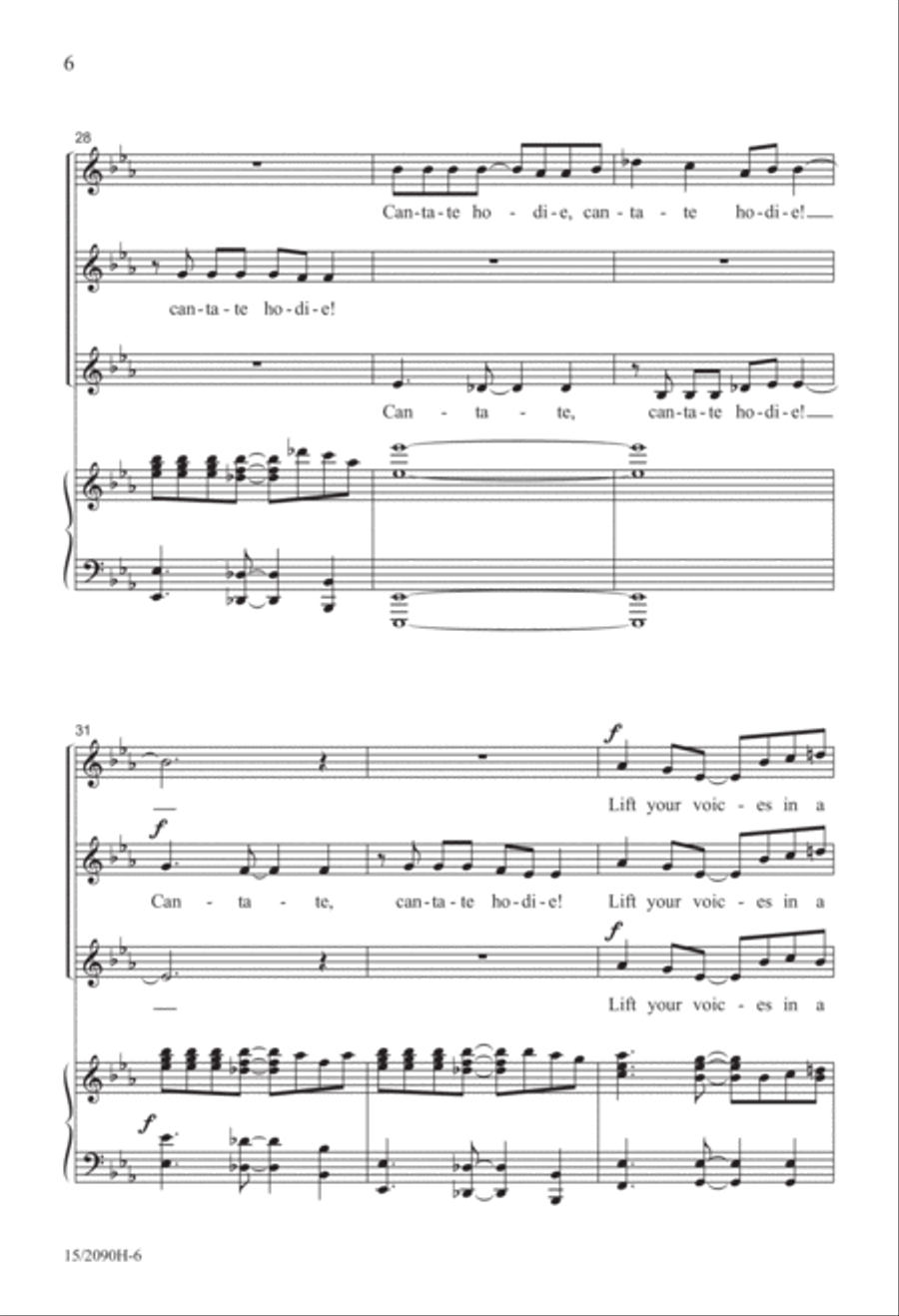 Cantate Hodie! (Sing Today) SSA scores gallery preview page 7