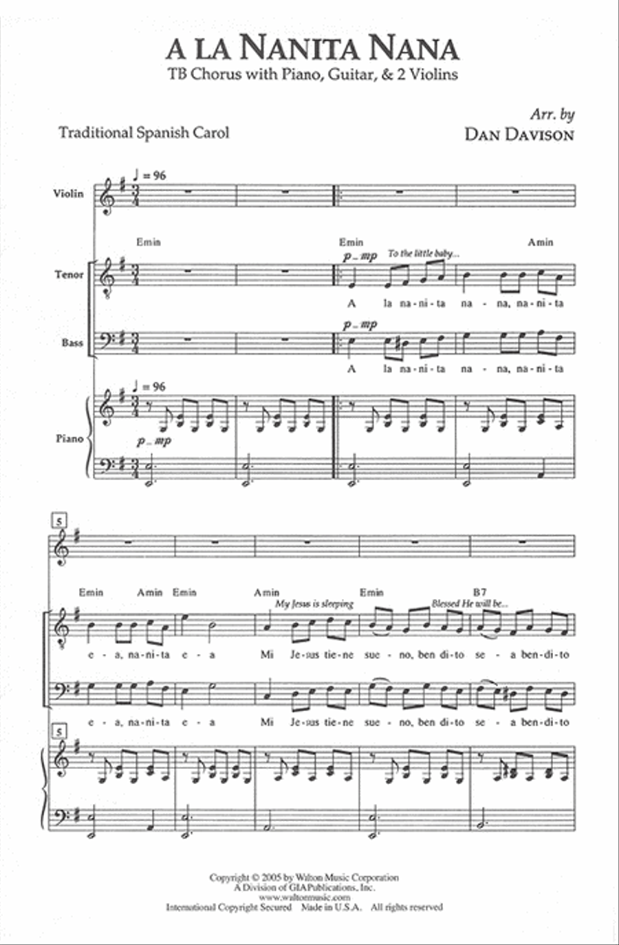 A La Nanita Nana - TB A La Nanita Nana - TB TB scores gallery preview page 2