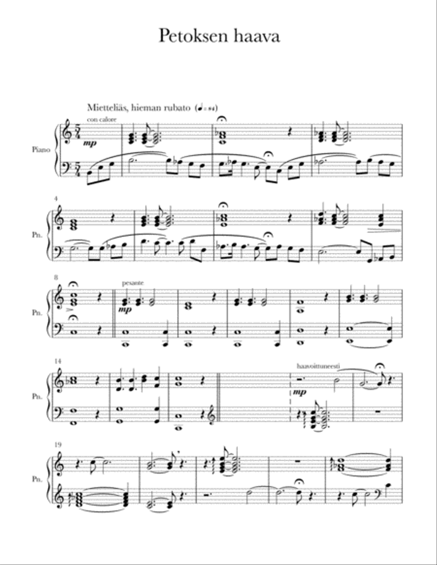 Petoksen haava (parts) Petoksen haava (parts) Bassoon scores gallery preview page 2