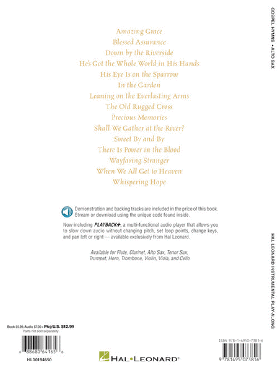 Gospel Hymns for Alto Sax Alto Saxophone scores gallery preview page 5