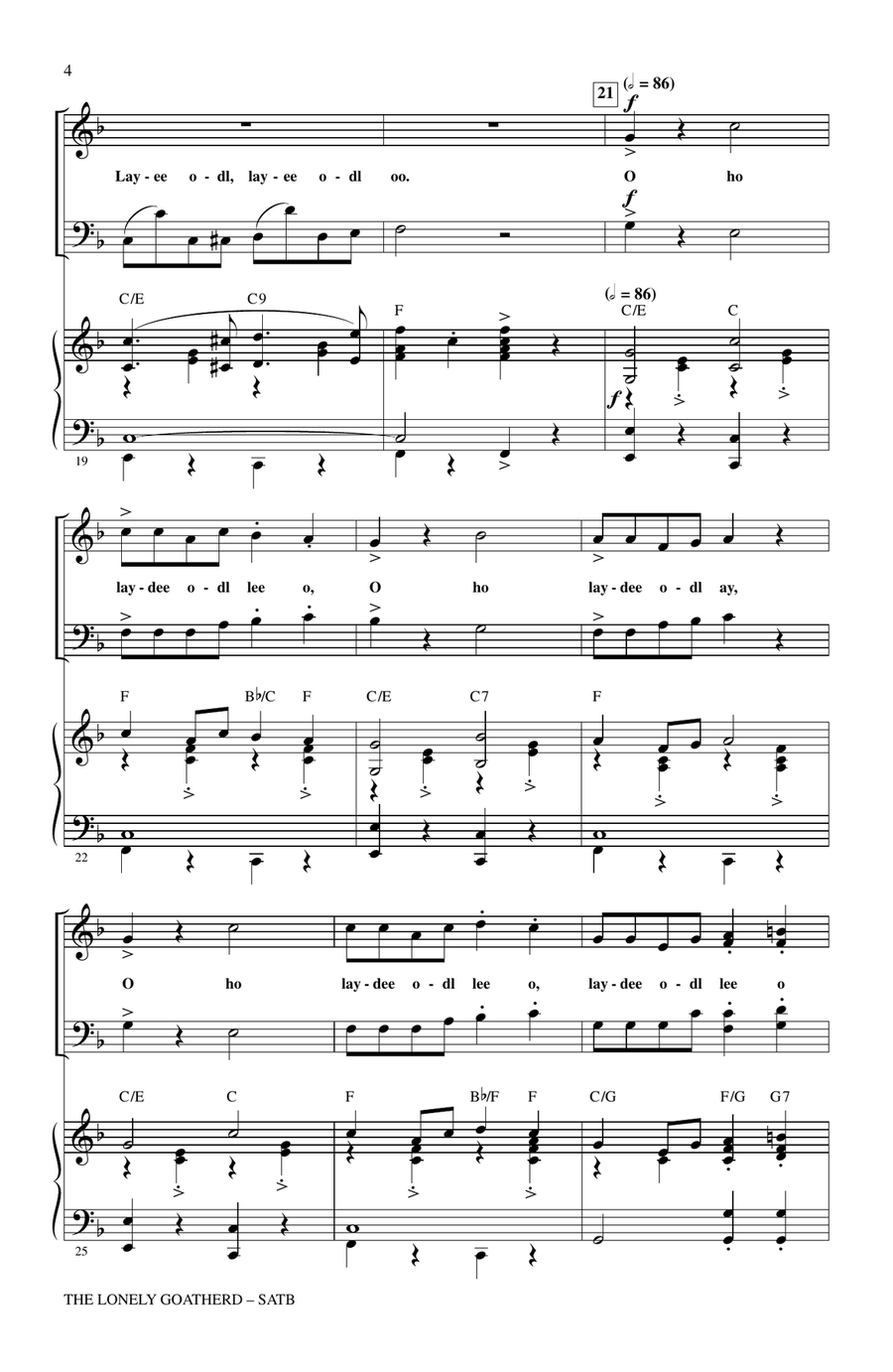 The Lonely Goatherd (from The Sound of Music) (arr. Mark Brymer) 4-Part scores gallery preview page 3