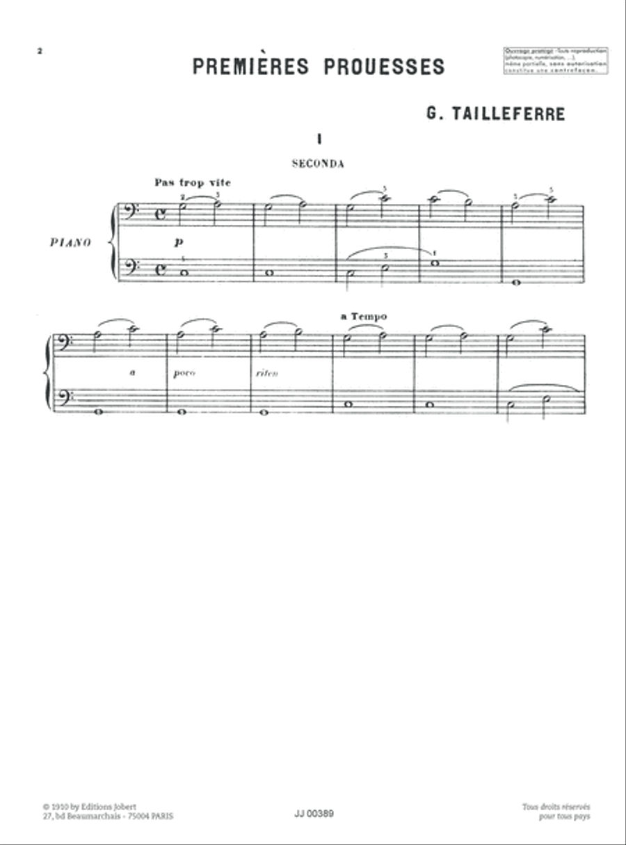 Premieres Prouesses - 6 Pieces Faciles Easy Piano scores gallery preview page 2